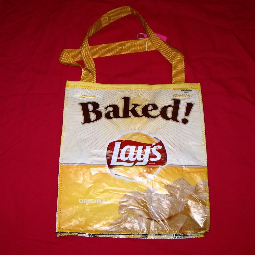 Fun Eco Friendly Purse or Lunch bag made with Recycled Potato Chips Bags upcycled