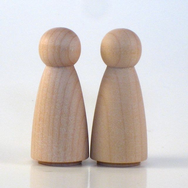 Twin Girls- Paint Your Own Wood Dolls