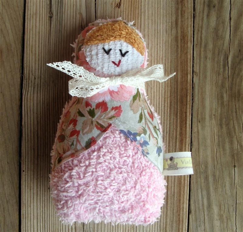 Maria Vintage Chenille Babushka Doll