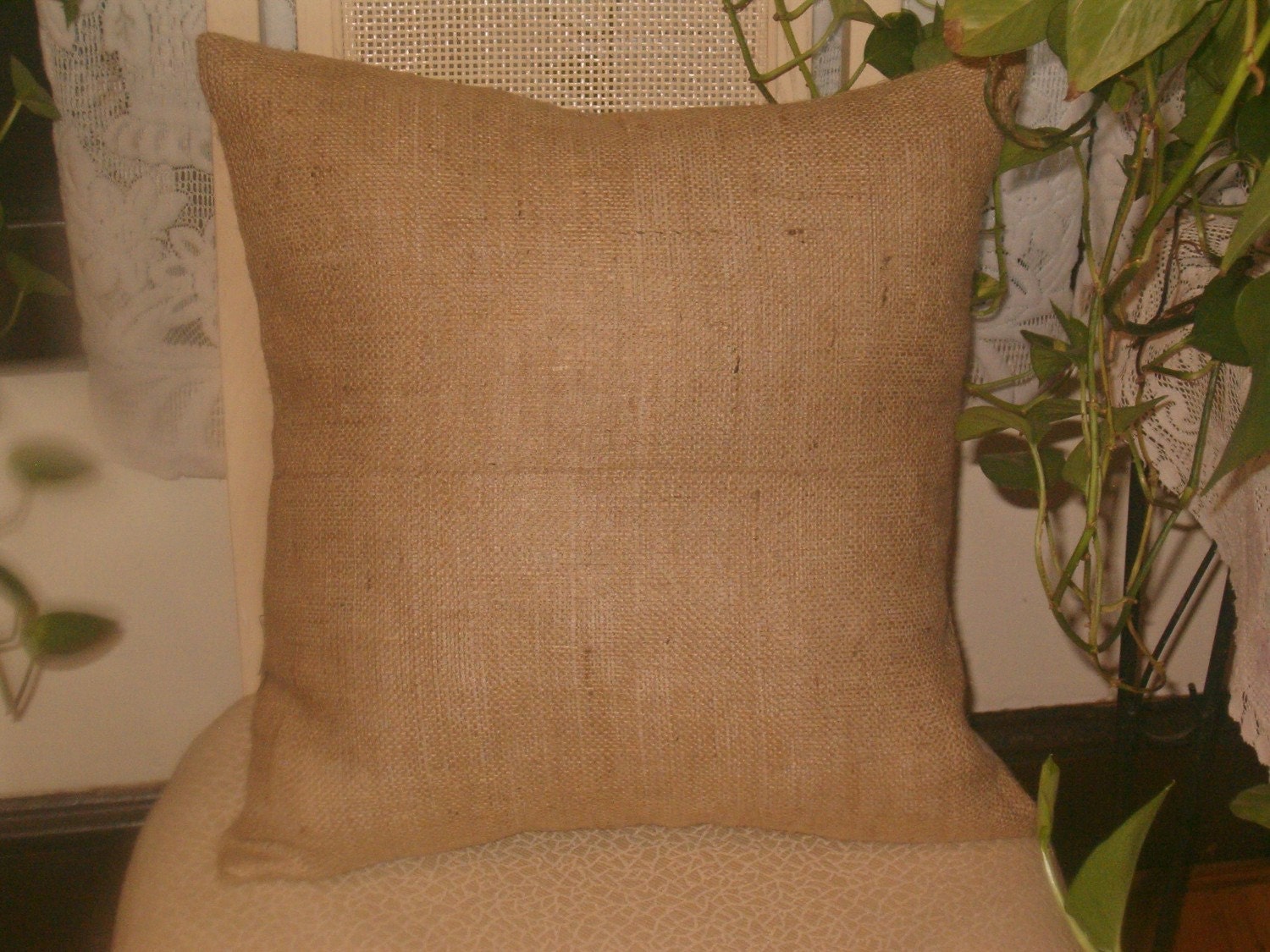 Reserved listing for 3 euro pillow covers shams BURLAP 26 x 26 inches