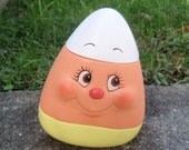 Candy Corn Dish Ceramic Fall Decoration