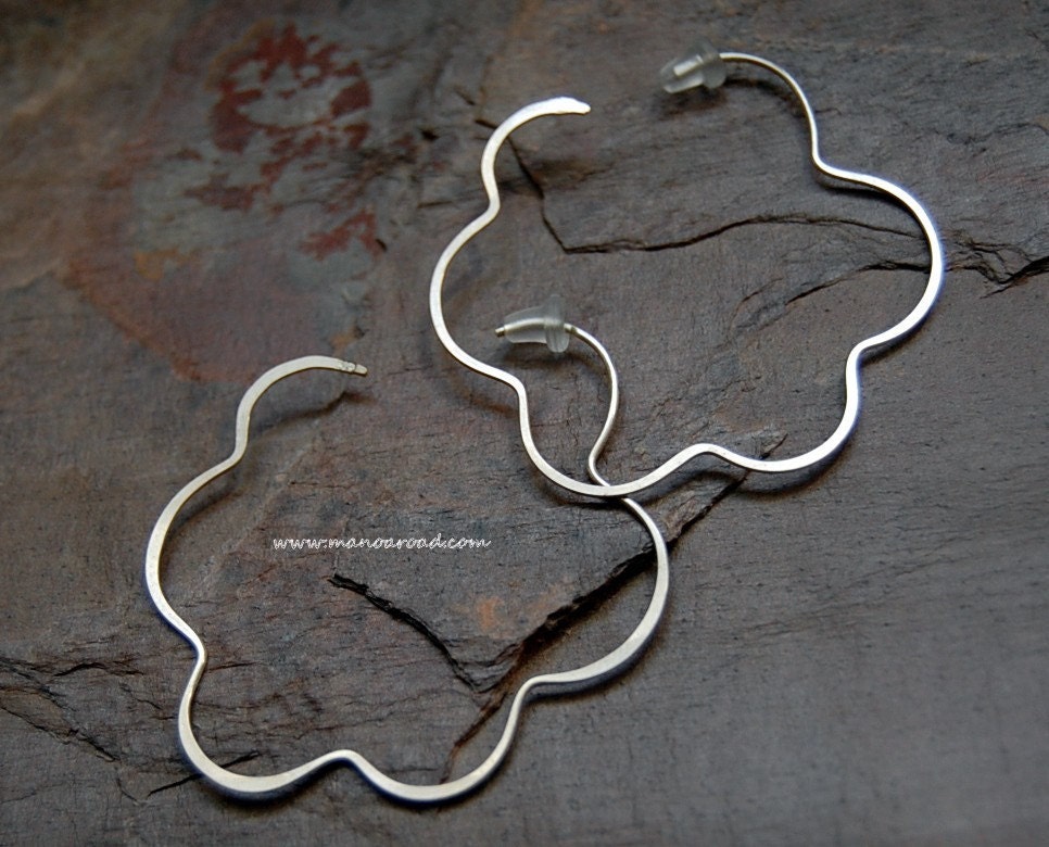 Silver Lining Hoop Earrings - Sterling Silver