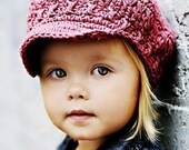 5T to Preteen Newsgirl Beanie - dark rose