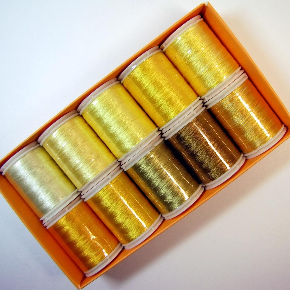 WonderFil 40 Weight Rayon Yellow Thread Pack
