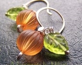 Orange Pumpkin Earrings Halloween Jewelry- Fall Harvest