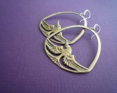 gold rising phoenix earrings