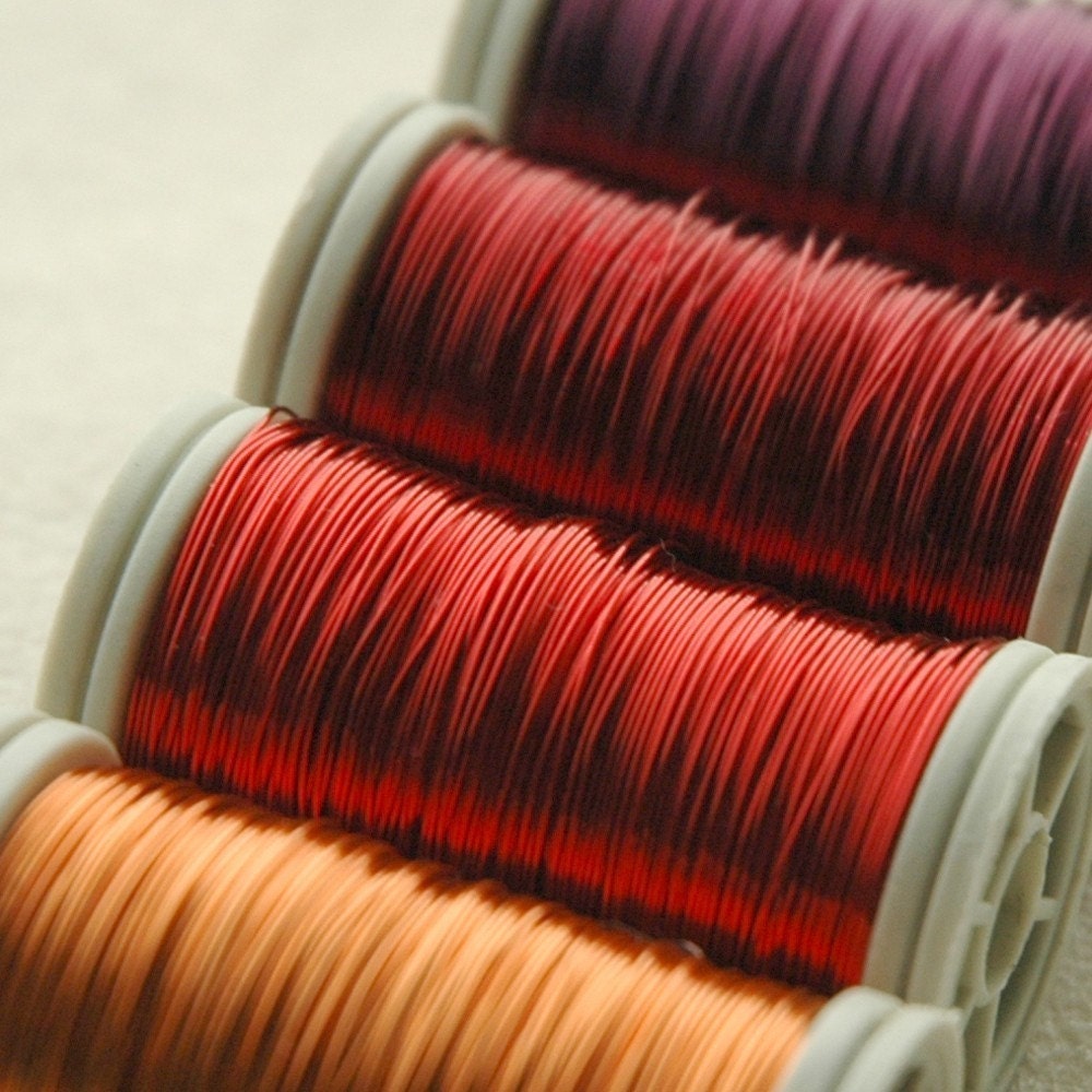 12 spools Copper wire  28 Gauge - pick your colors
