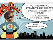 Invitation:  Super Hero (Boy) - Custom Made For You