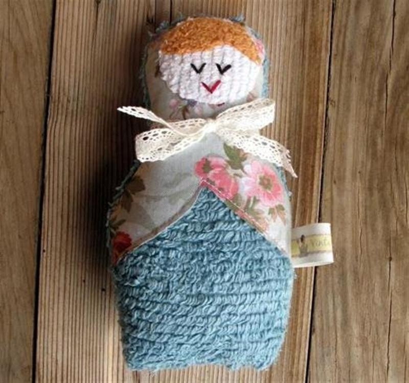 Julie  Plush  Vintage Chenille Babushka Doll