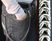 Wallet Chain - Square Ring Box Weave - Stainless Steel