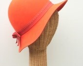vintage cloche hat wool felt