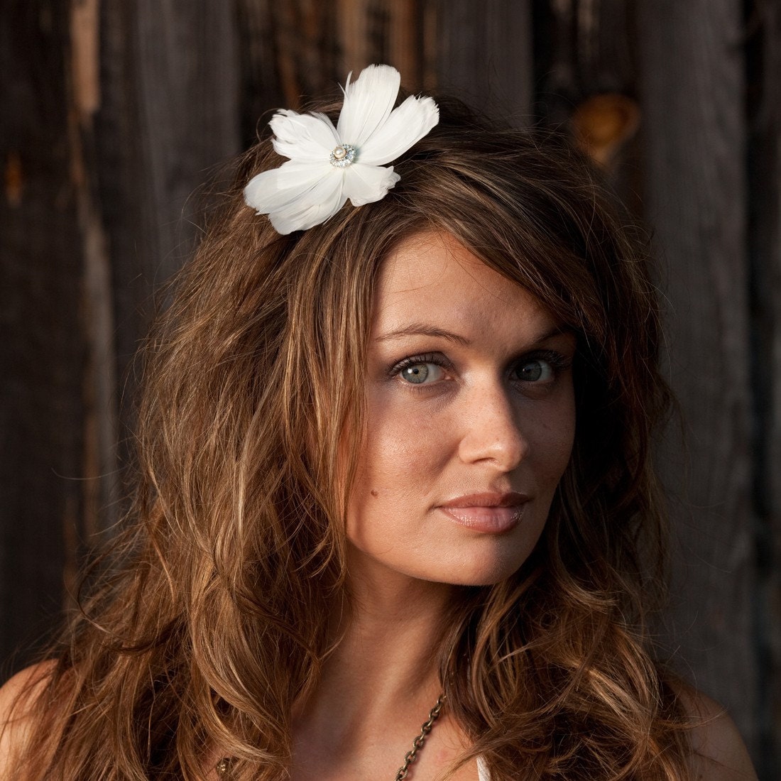 daisy feather flower fascinator