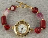 Ravishing Red Handmade Bead Watch