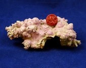 Burgundy Cthulhu Cameo Pin - Polymer Clay Lovecraft Jewelry