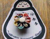 Tsumami Kanzashi Flower Brooch or Necklace