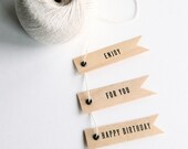 Letterpress Gift Flags