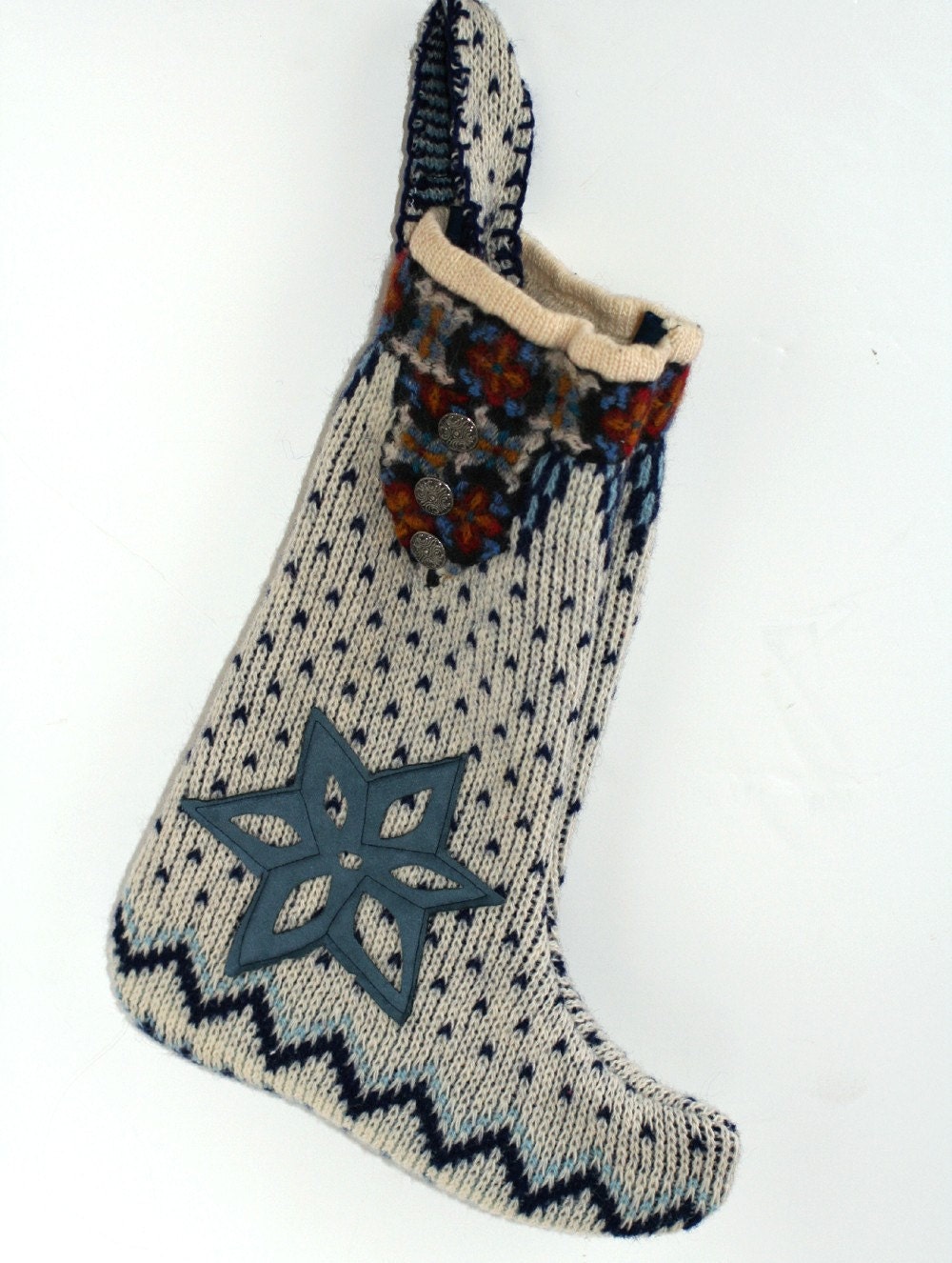 Christmas Stocking from a Norwegian Sweater