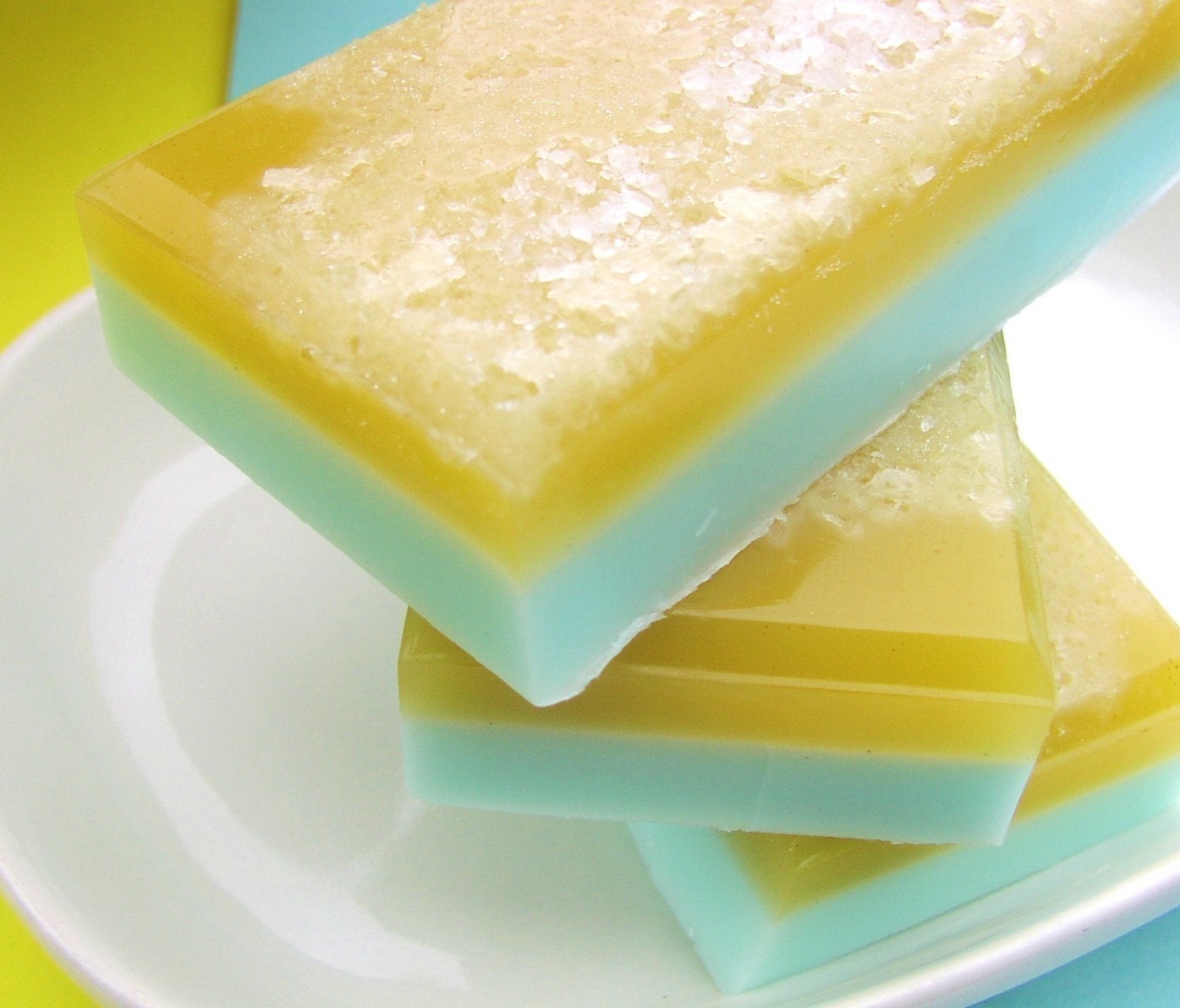 Soap - Cucumber Wasabi Salt Bar Soap - Natural Glycerin - Fresh Scent for Spring