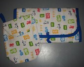 Construction Themed Change Pad and Diaper/Wipe Pouch Set