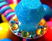 Candy Glam Electro Berry Blue Pop Candy - Ring Pop Resin Ring - Kitsch Kawaii