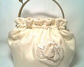 Purse Pouch in Winter White for the Bride