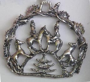 Santa on Horseback Ornament