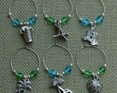 Beach Wine Glass Charms