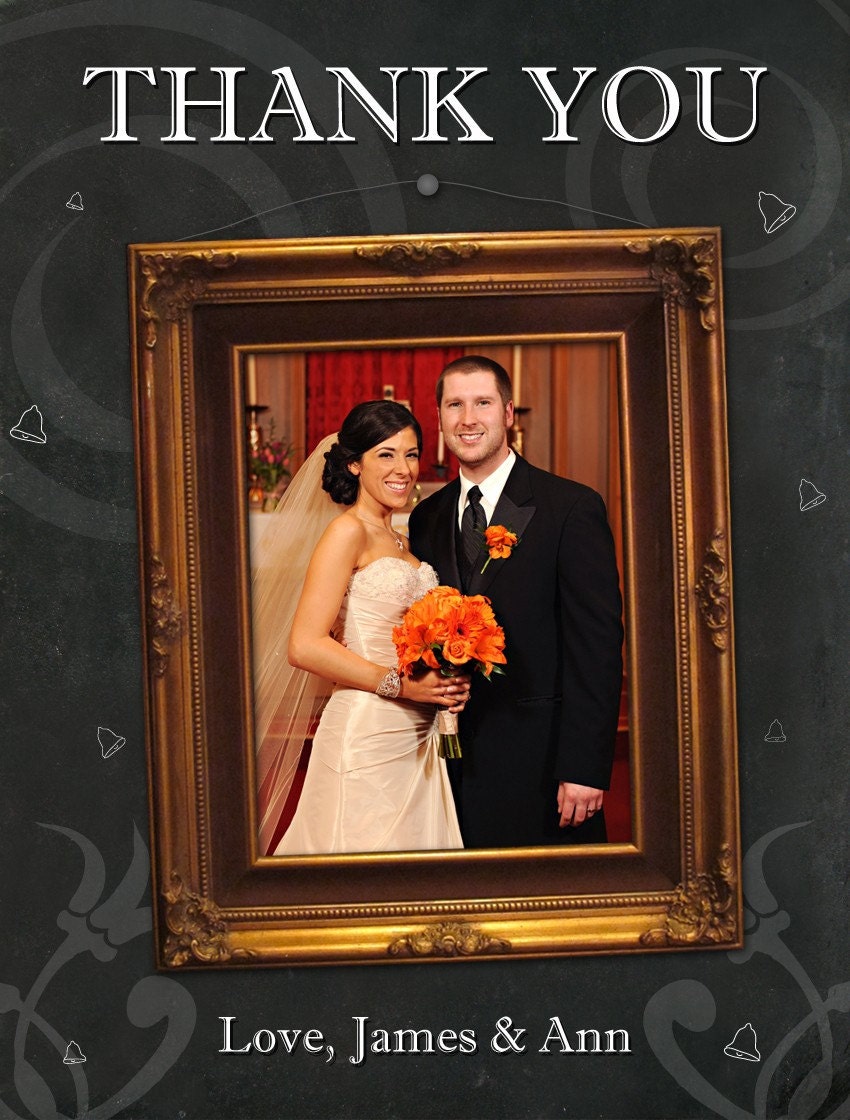 Wedding Thank You Postcard - Frame