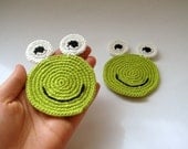 Frog coasters (set of 2) all natural - eco friendly