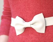 White Bow Belt