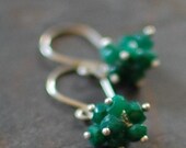 Twinkle Earrings - Emeralds, Sterling Silver