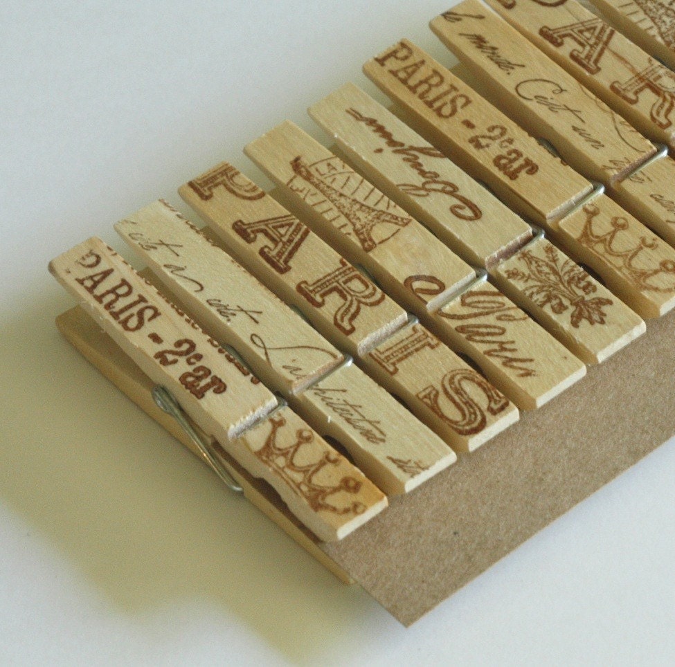 French inspired clothes pins
