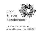 Address Stamp - WOOD HANDLE - Joni and Ron