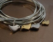 SALE  Birds Nest Bangle - Set of 8 Silver Plated Bangles with 2 Silver and 2 Gold Birds   SALE