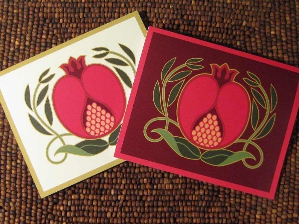 Pomegranate Note Cards
