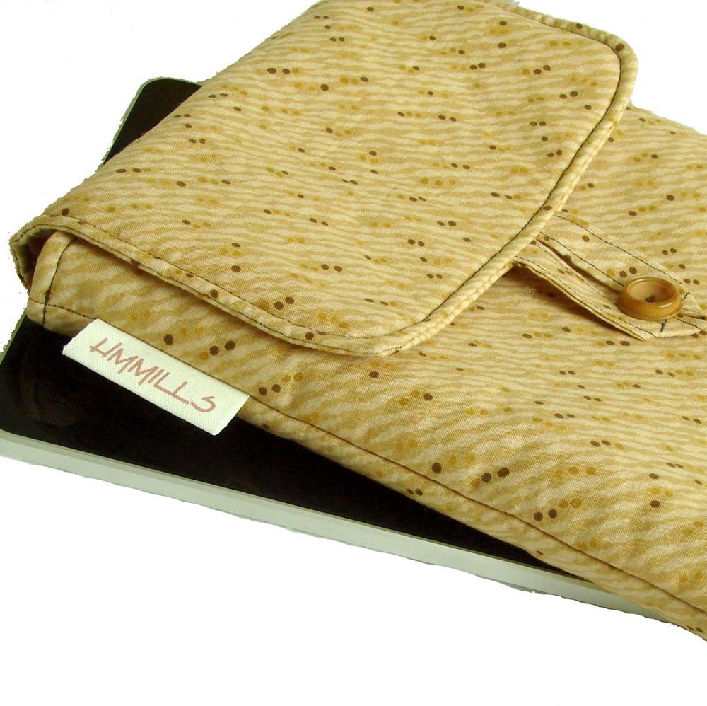iPad Cover - Tiny Dots Brown & Tan