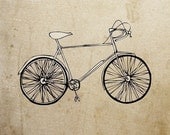 Grunge Bicycle - 8 x 10 Illustration Print