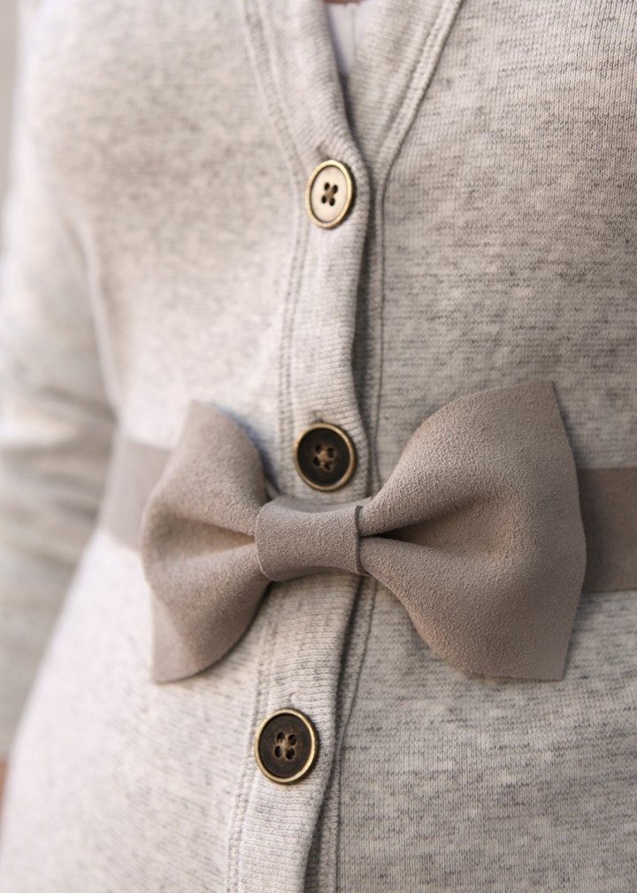Gray Bow Belt