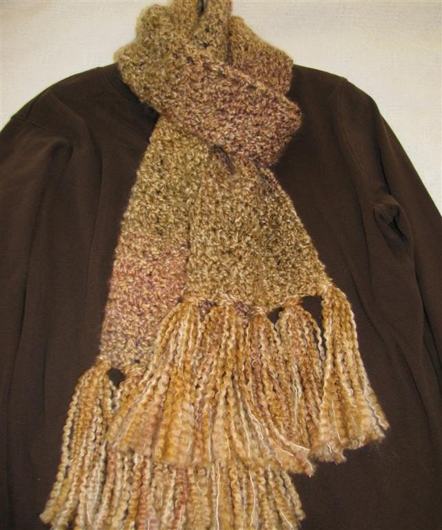 Rustic Ripple Crochet Scarf