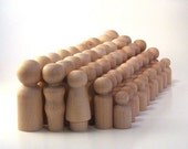 Wood People Peg Dolls - Ten Families of Five - Paint Your Own Wood Dolls
