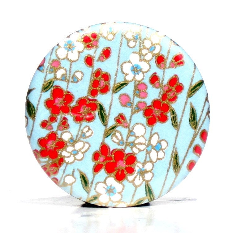 Buy 3 Get The 4th Free - Sky Vines Pocket Mirror  - Japanese chiyogami mirror and gift bag