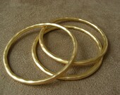 SALE  Matte Gold Plated Brass Textured Bangles SALE