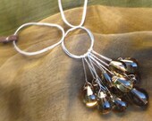 Hand-twisted wire Droplets necklace