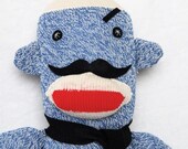 Mustache Sock Monkey Plush Toy