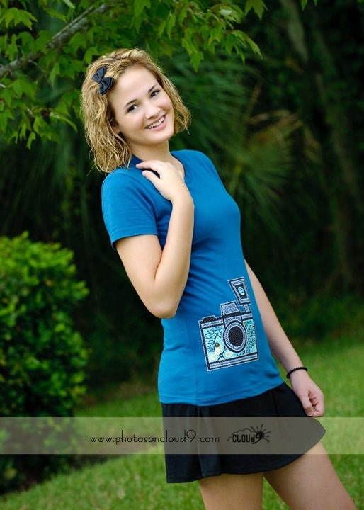Organic Women's Vintage Camera T Shirt... Sizes S-XXL