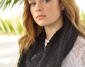 m3s rope scarf in black- free shipping