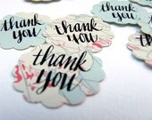 Vintage Map Thank You Stickers, package of 20 handwritten stickers calligraphy by KisforCalligraphy