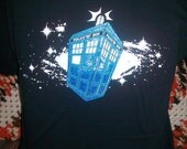 Space Police Box - Hand Printed T-Shirt