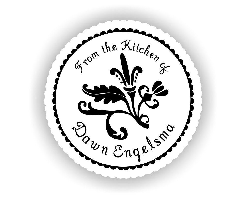 My Kitchen -- FANCY FLOURISH -- Vinyl Kitchen Container Labels -- 24 qty.