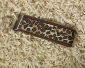 CLEARANCE SALE Classic Brown Leopard Print Keychain Key Fob - SugarKitty